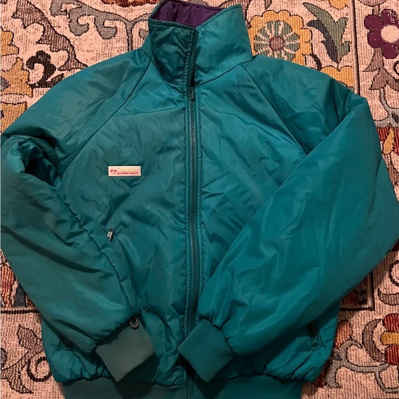 Vintage Columbia Purple Teal Retro Reversible Thinsulate Winter Jacket - Picture 2 of 6
